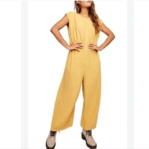Free People Mustard Jumpsuit